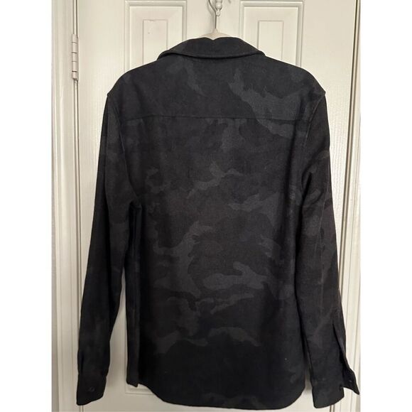 Slate & Stone Long Sleeve Camo Printed Shirt - GREY CAMO size M - Picture 9 of 13